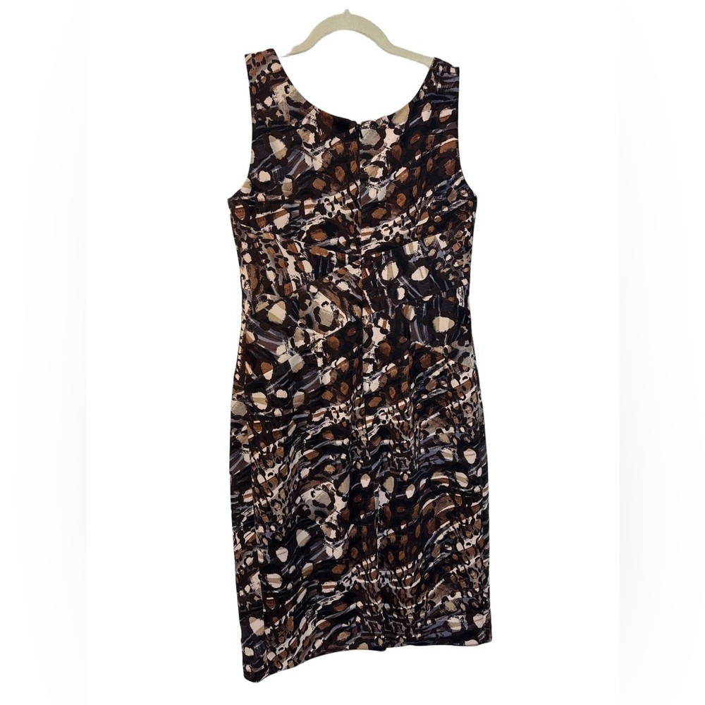 ⭐️ Jones New York Brown and Black Patterned Dress - size 6 - Picture 3 of 11